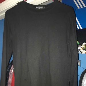 Balmian long sleeve zipper shirt 100% authentic